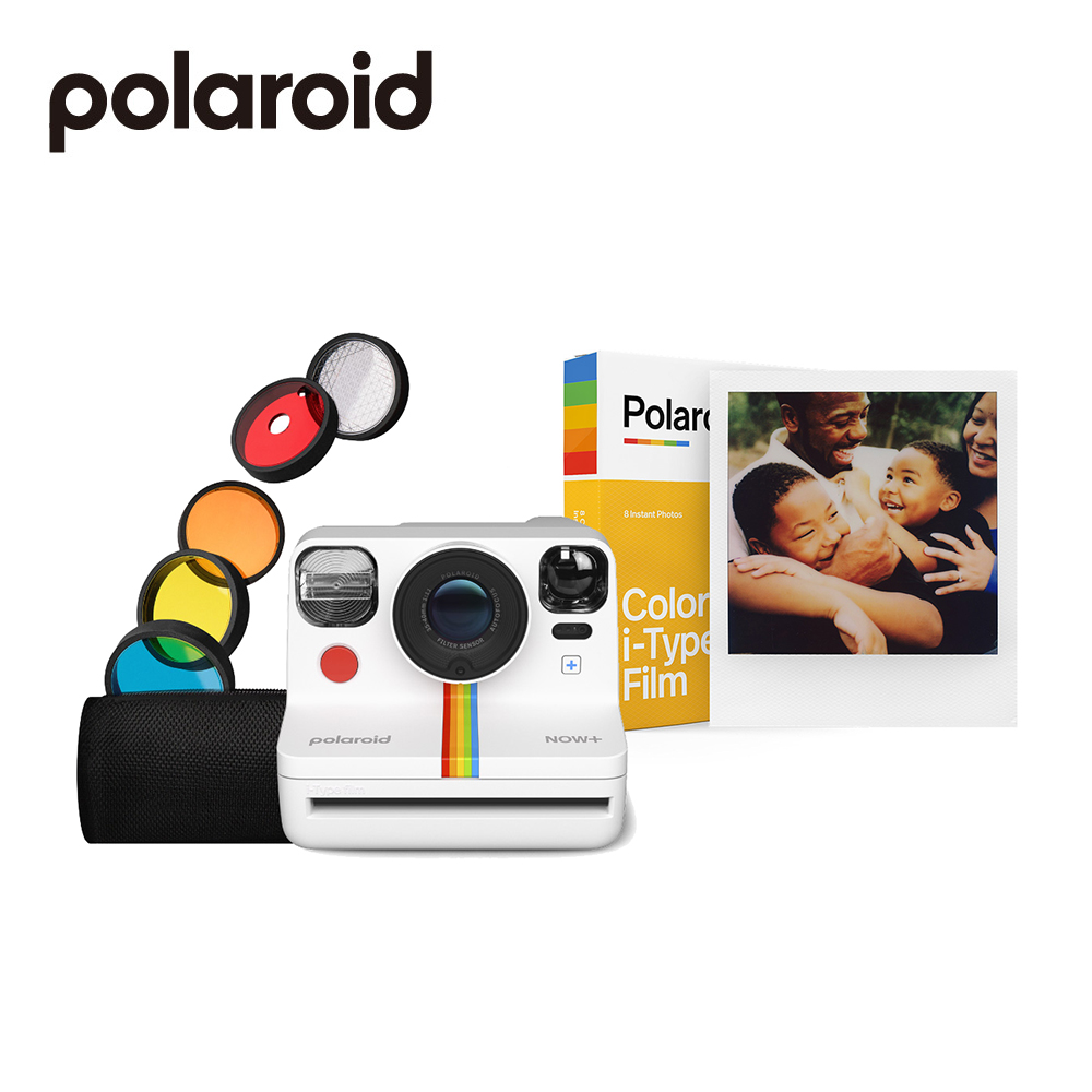 Polaroid 寶麗來 Now+ G2拍立得相機-白色+i-Type 彩色白框相紙 超值組合(DN20)