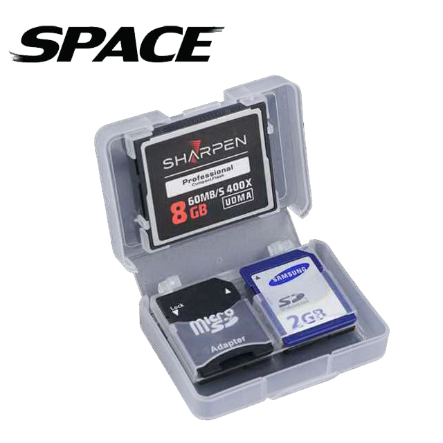 SPACE (1CF卡+4SD) 透明記憶卡收納盒