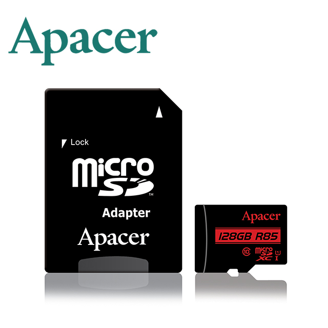 Apacer宇瞻 128GB MicroSDXC U1 Class10 記憶卡(85MB/s)-兩入組