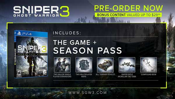 PS4《狙擊之王：幽靈戰士3 季票版Sniper Ghost Warrior 3 Season Pass Edition 》中英文美版- PChome  24h購物