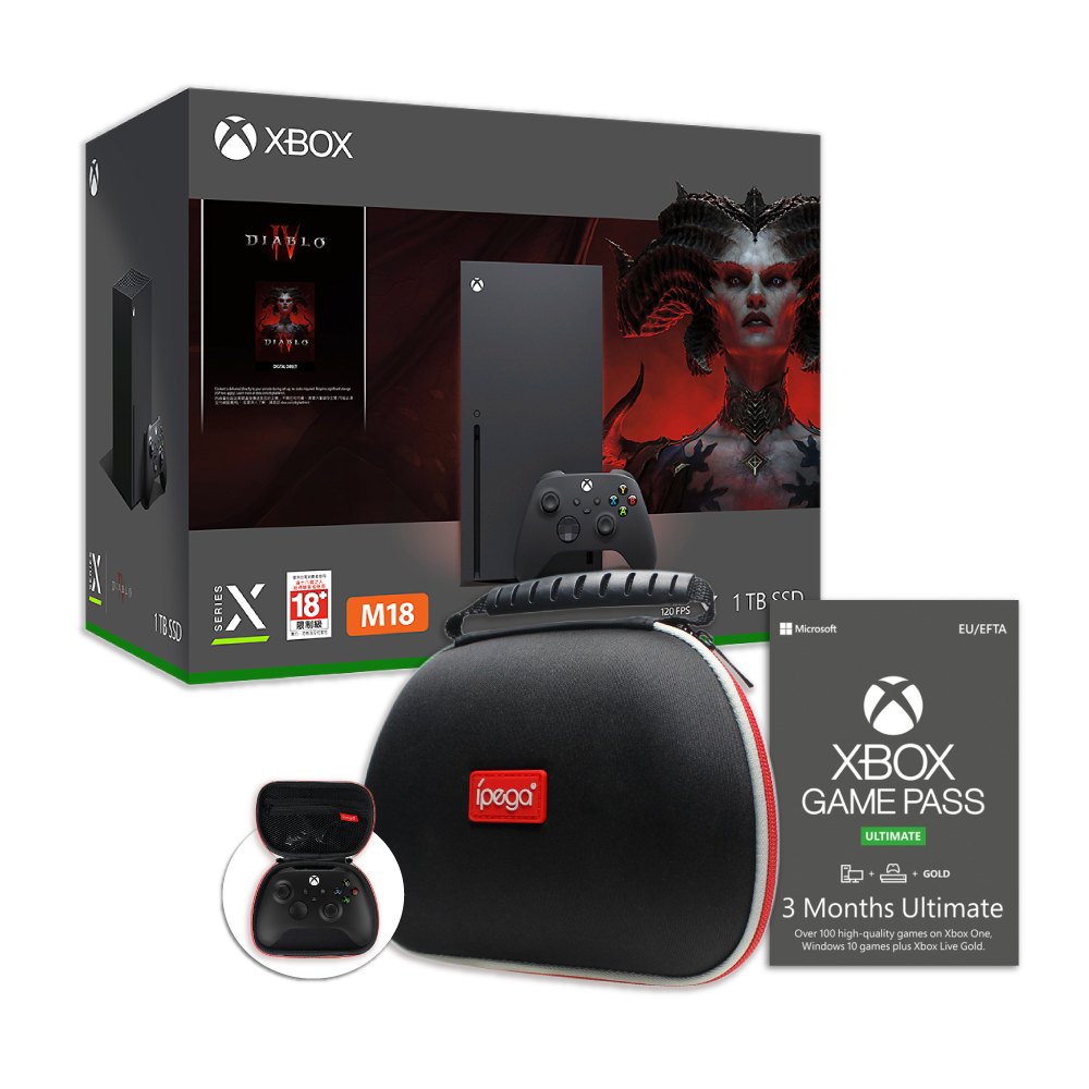 Xbox Series X 暗黑破壞神 4 公司貨主機+GAME PASS 三個月 送手把收納包