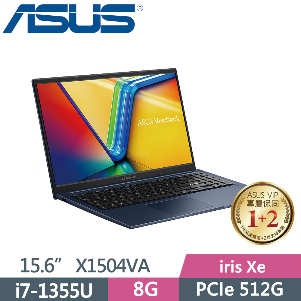 ASUS Vivobook 15 X1504VA-0041B1355U 午夜藍(i7-1355U/8G/512G SSD/W11/FHD/15.6)