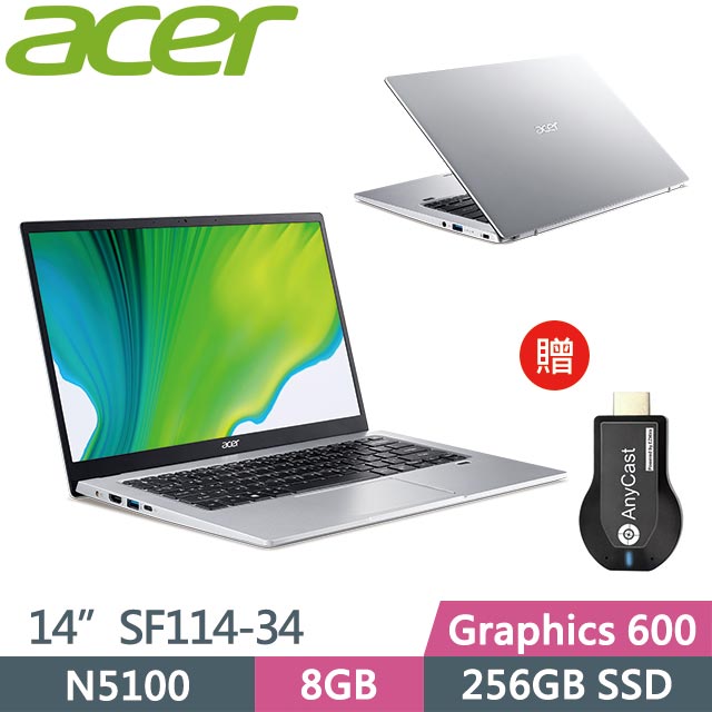 Test de l'Acer Swift 1 SF114-34 : PC portable de 14 pouces silencieux et durable