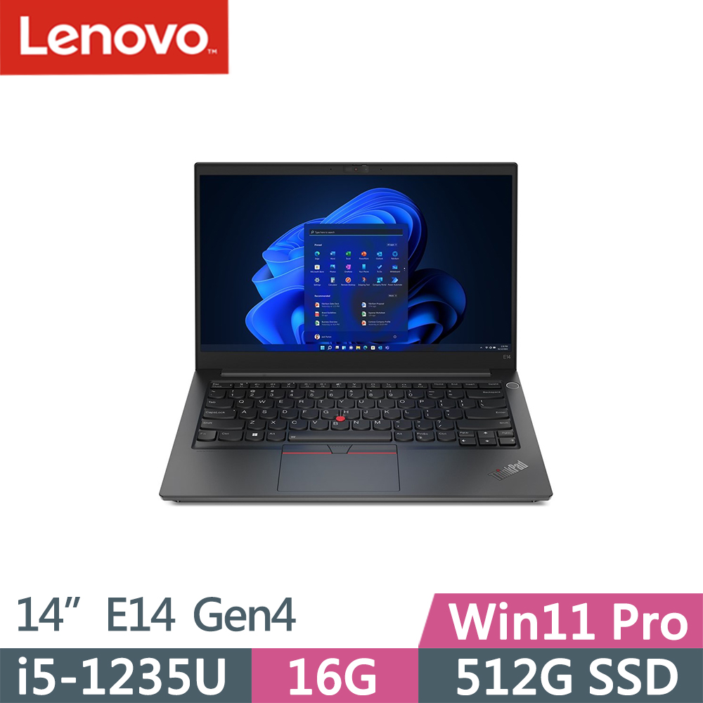 Lenovo ThinkPad E14 Gen4(i5-1235U/16G/512G/FHD/W11P/14吋/三年保)