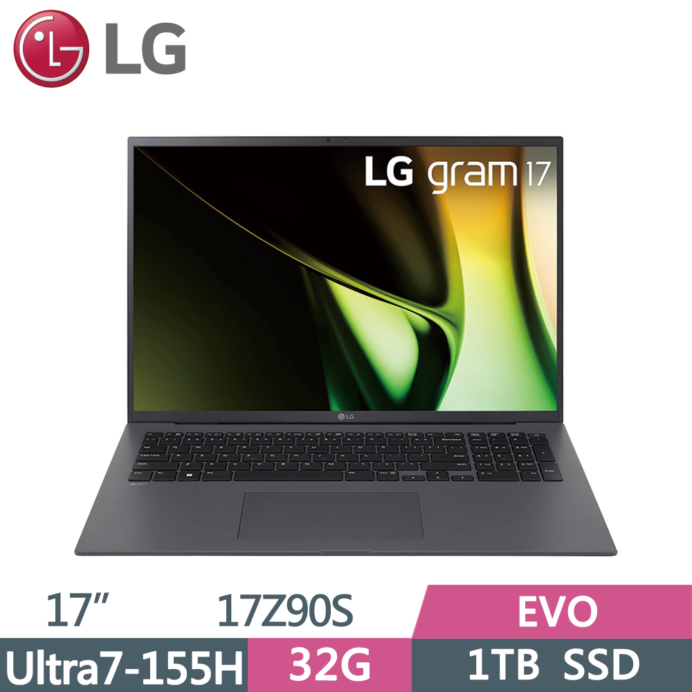 LG gram 17Z90S-G.AD79C2 沉靜灰(Ultra 7-155H/32G/1TB SSD/W11/WQXGA/EVO/17)
