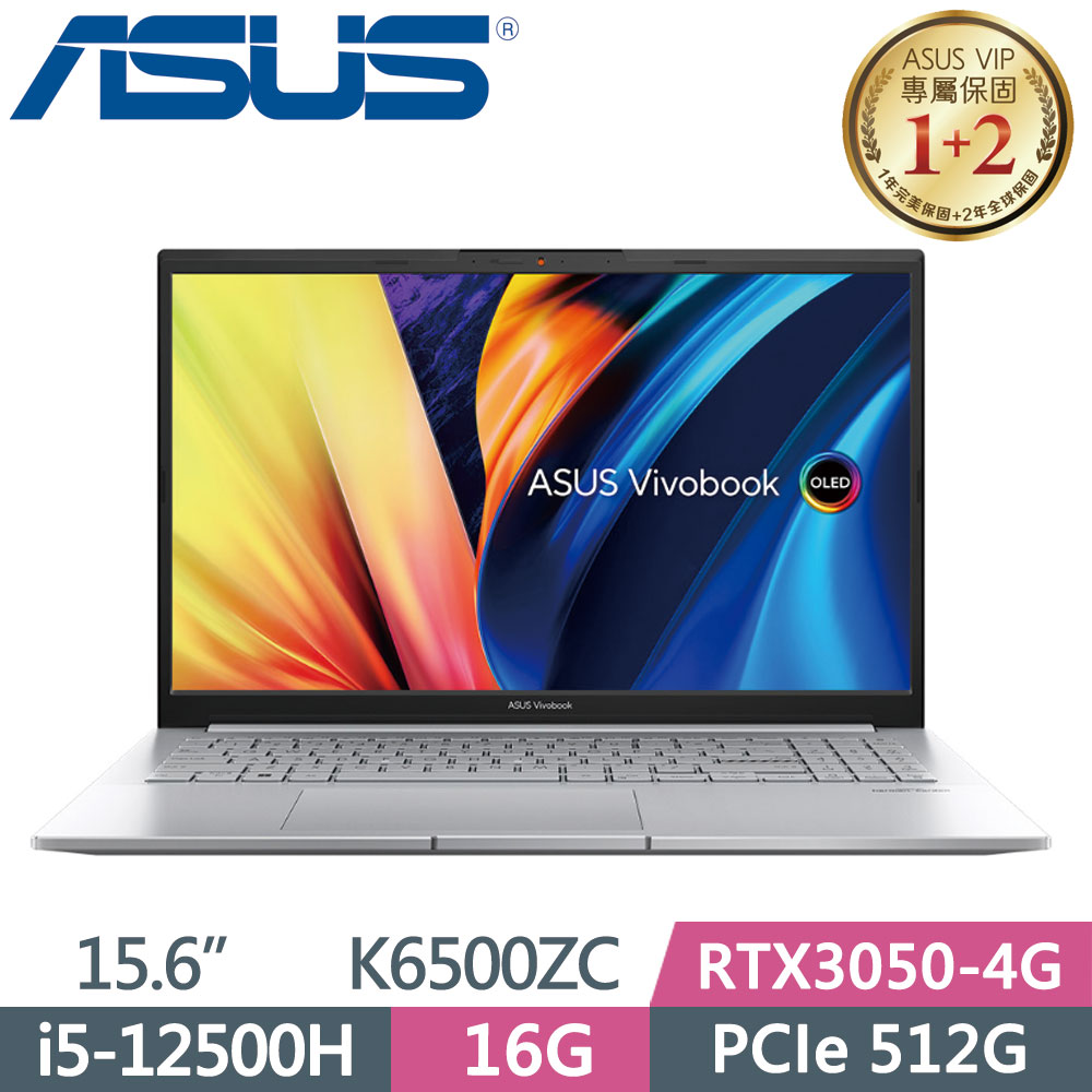 Asus Vivobook Pro 15 K6500zc 02sh 酷玩銀 I5 h 16g 512g Ssd Rtx3050 Oled 15 6 Pchome 24h購物