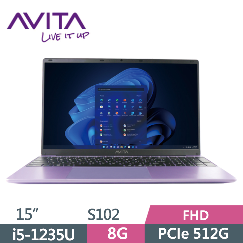 AVITA SATUS S102 NE15A1TWF56F 紫(i5-1235U/8G/512G SSD/W11/FHD/15)