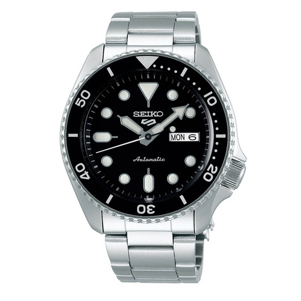 【SEIKO】精工 5 Sports 系列機械錶 SRPD55K1 鋼錶帶機械錶 潛水錶 4R36-07G0Q 黑 42.5mm
