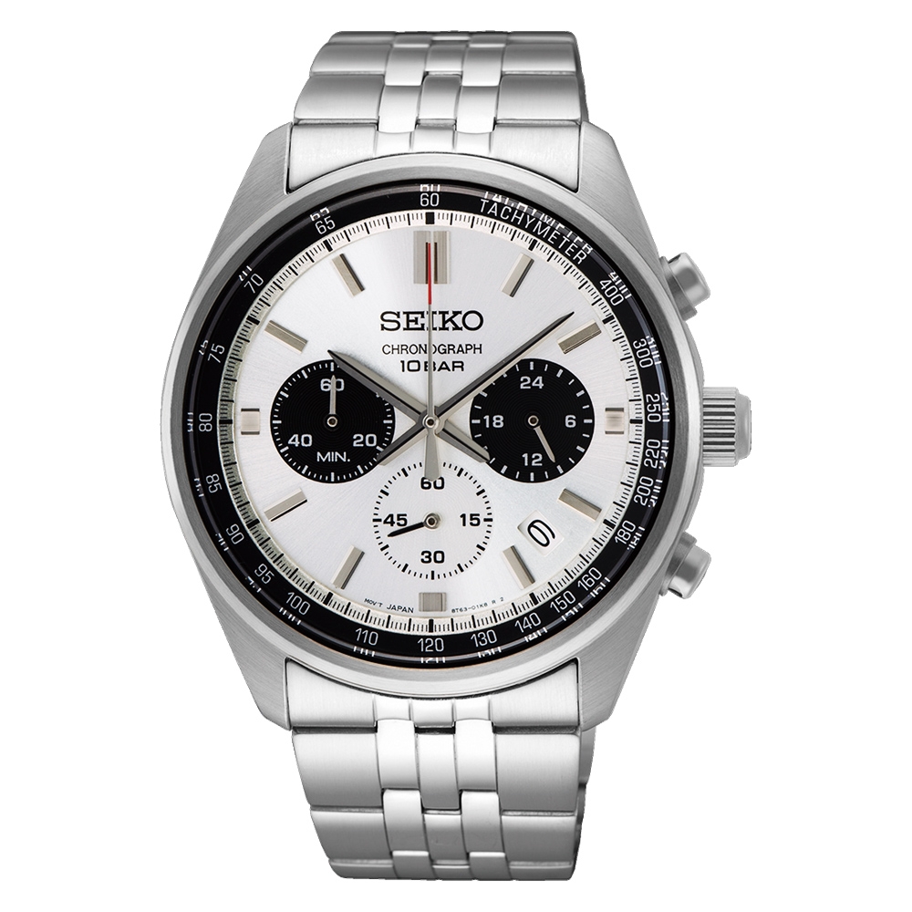 SEIKO 精工 日系白熊貓錶計時手錶-41.5mm/SSB425P1/8T63-00W0S
