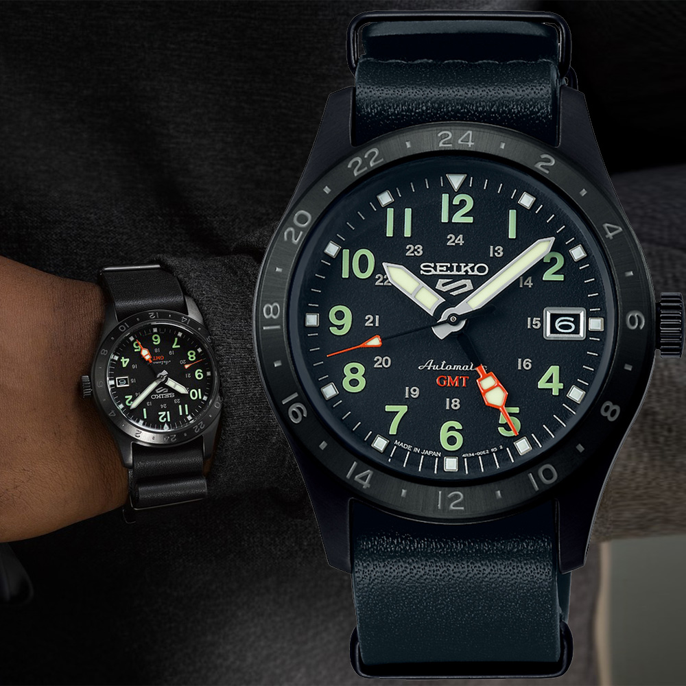 SEIKO 精工 5 Sports系列 Lineup GMT兩地時間 機械腕錶 (SSK025K1/4R34-00C0C)