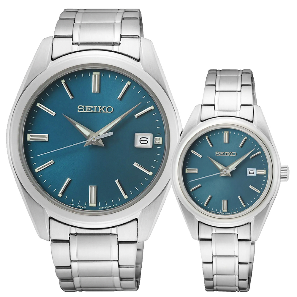 SEIKO精工 CS 城市情侶手錶 對錶(SUR525P1+SUR531P1/6N52-00A0U+6N22-00K0U)