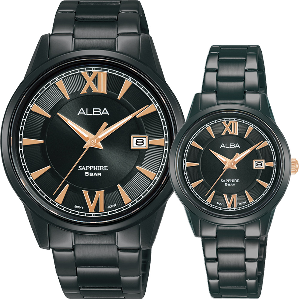 ALBA 雅柏 羅馬情侶手錶 對錶-41+29mm AS9N67X1+AH7AK3X1 VJ42-X326SD+VJ22-X375SD