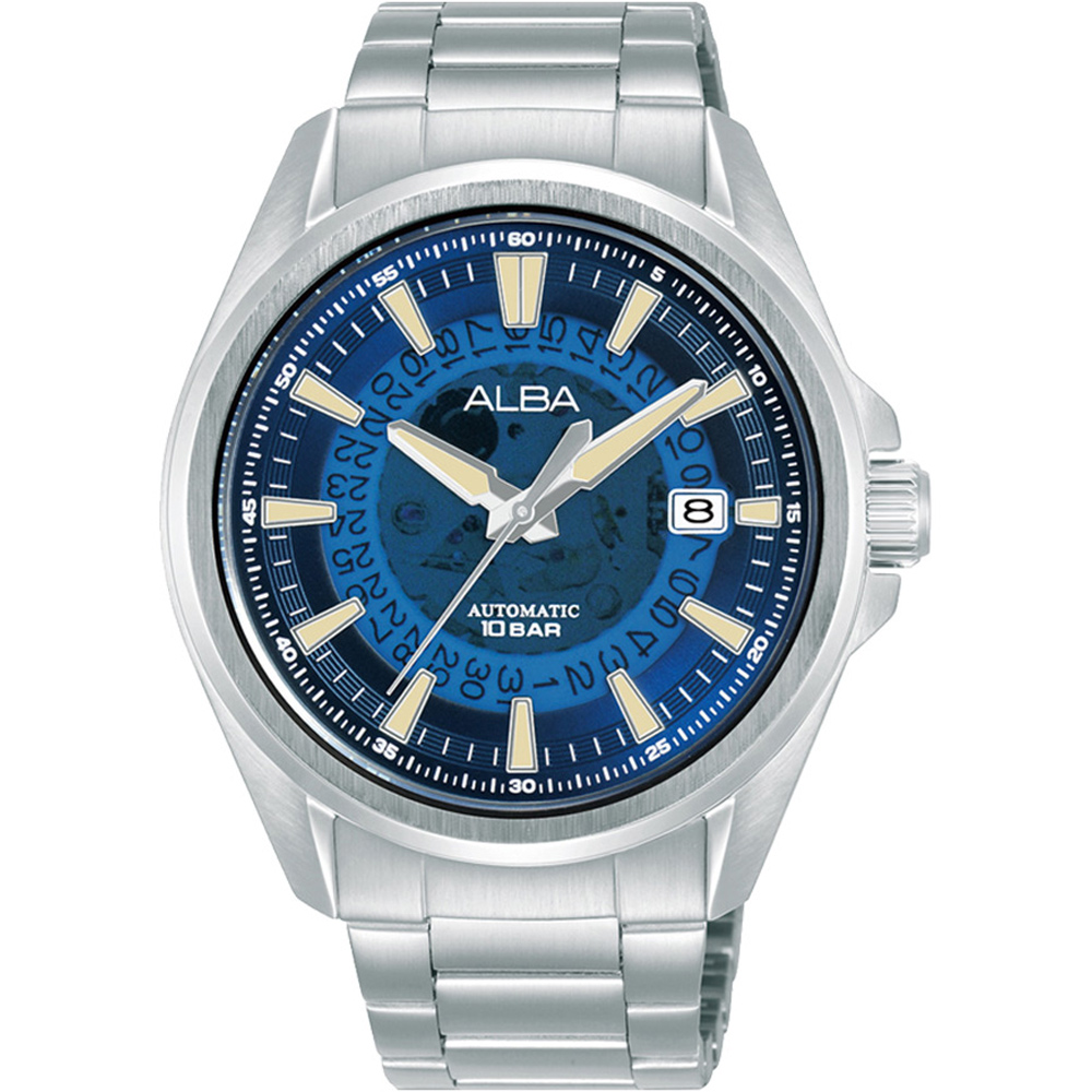 ALBA 雅柏 Mechanical 透明面板機械腕錶(Y675-X008B/AU4029X1)-43mm