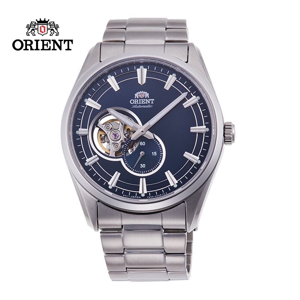 ORIENT 東方錶 SEMI-SKELETON系列 藍寶石鏤空機械錶 鋼帶款 藍色-40.8mm RA-AR0003L