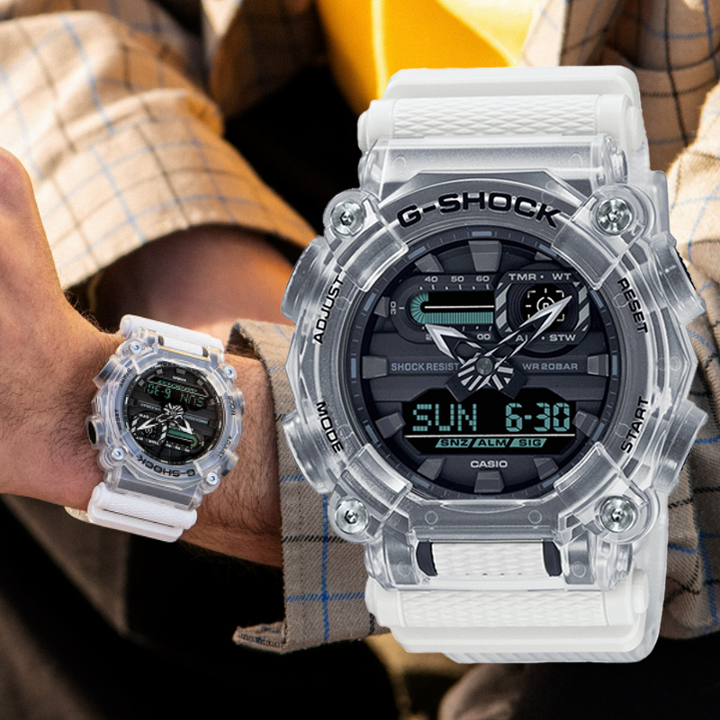 CASIO 卡西歐G-SHOCK 狂野音浪雙顯運動腕錶GA-900SKL-7A - PChome 24h購物