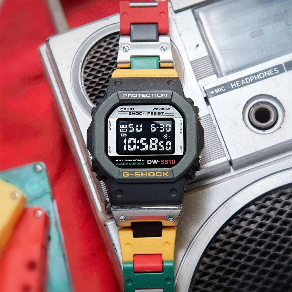 CASIO 卡西歐 G-SHOCK 復古錄音帶系列手錶(DW-5610MT-1)