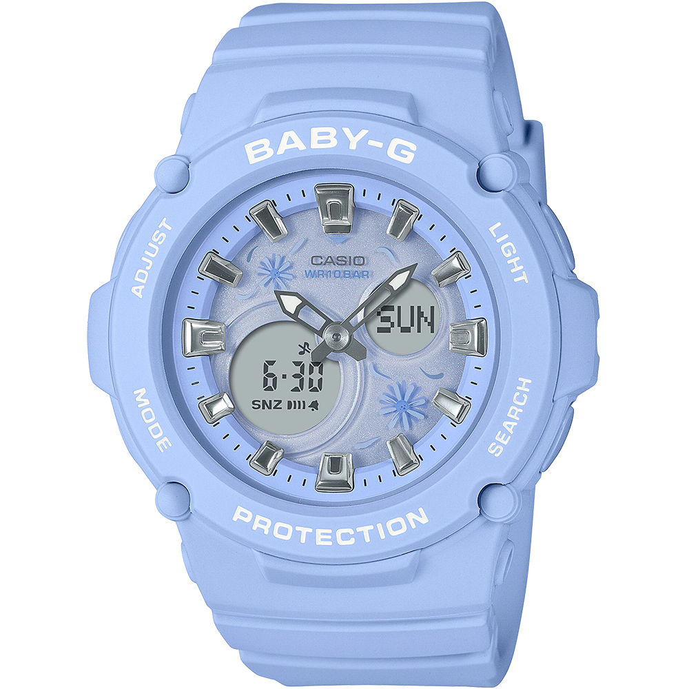 CASIO BABY-G 甜美雛菊時尚計時錶/藍/BGA-270FL-2A