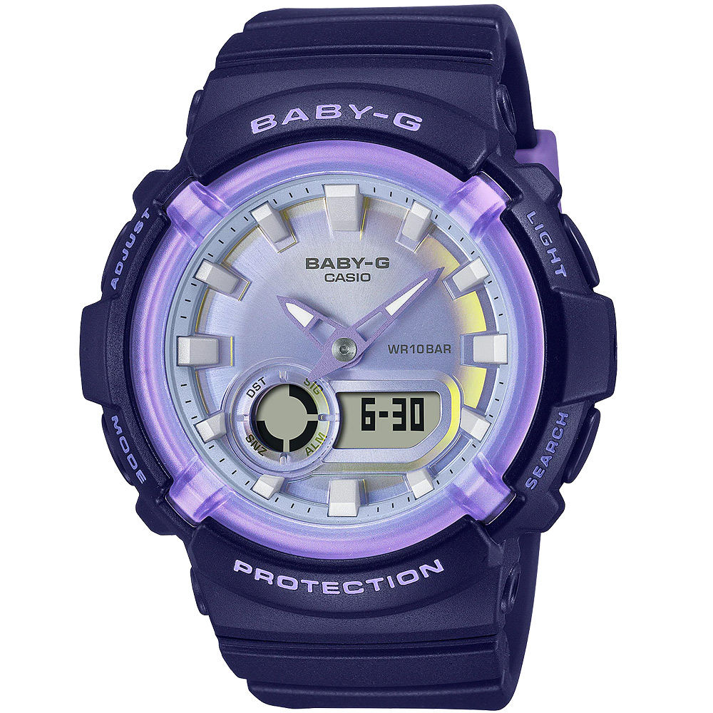 CASIO 卡西歐 BABY-G 魔幻紫 夢幻雙顯手錶 BGA-280DR-2A