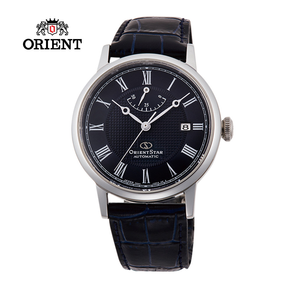 ORIENT STAR 東方之星 CLASSIC系列 經典羅馬機械錶 皮帶款 RE-AU0003L 藍色 - 38.7 mm