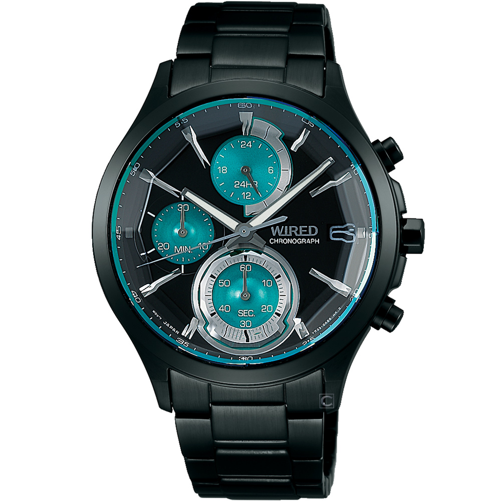 SEIKO旗下 WIRED 日系品牌三眼計時腕錶(VR33-0AA0G)綠 AY8010X1 - PChome 24h購物