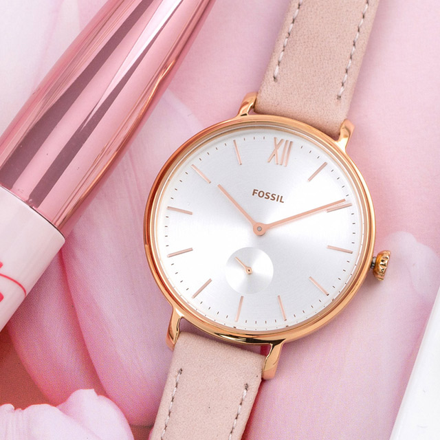 FOSSIL】公司貨Kayla 極簡輕時尚皮革腕錶 