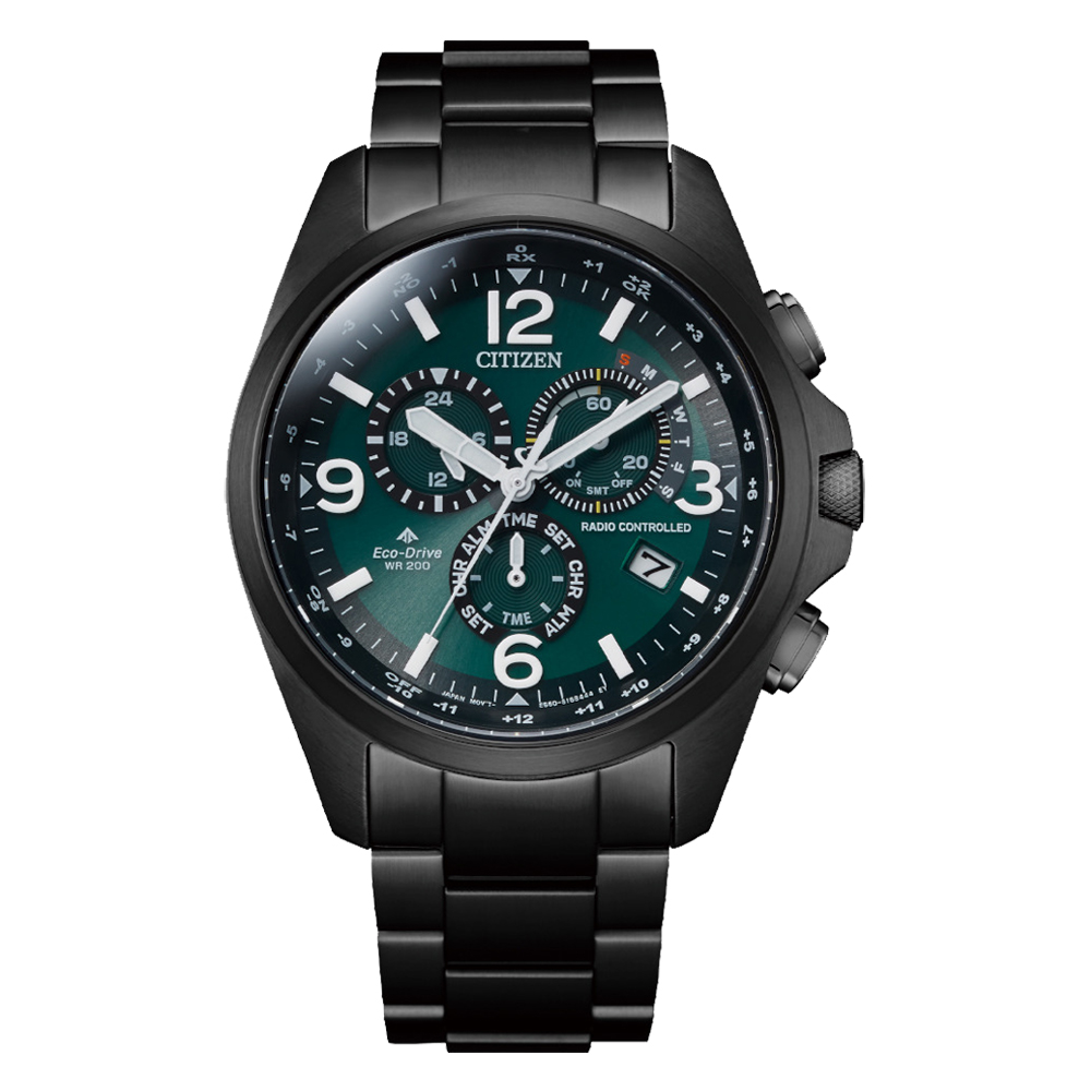 CITIZEN PROMASTER 絕地悍將電波時計腕錶-墨綠- PChome 24h購物