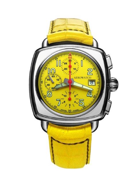 AEROWATCH 瑞士愛羅錶 方形跳色機械錶款 - A61912 AA07