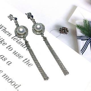 I Jewelry 頂級手工純銀訂製系列個性珍珠圓圈鑲鋯石長垂墜流蘇純銀耳環珍珠耳環 附純銀保證卡 Pchome 24h購物 I Jewelry 頂級手工純銀訂製系列個性珍珠圓圈鑲鋯石長垂墜流蘇純銀耳環珍珠耳環 附純銀保證卡 Pchome 24h購物