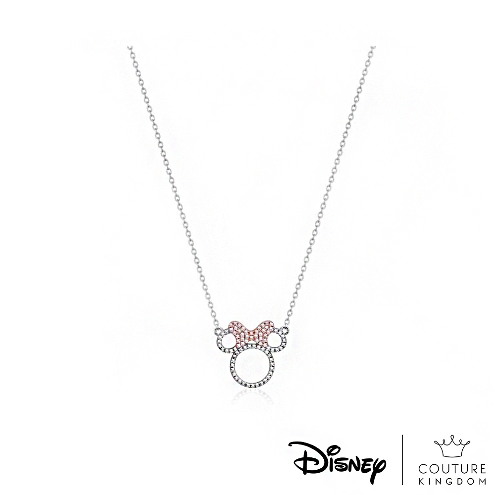 Disney Jewellery 迪士尼 Couture Kingdom 閃耀米妮純銀鍍14K玫瑰金水晶項鍊