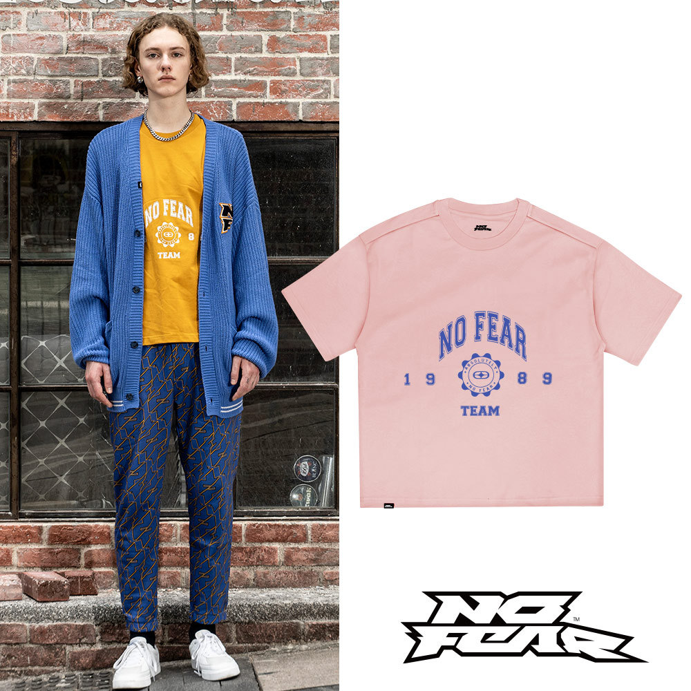NO FEAR FEARLESS系列-1989塗鴉LOGO短袖T恤-粉色 NF011FW22