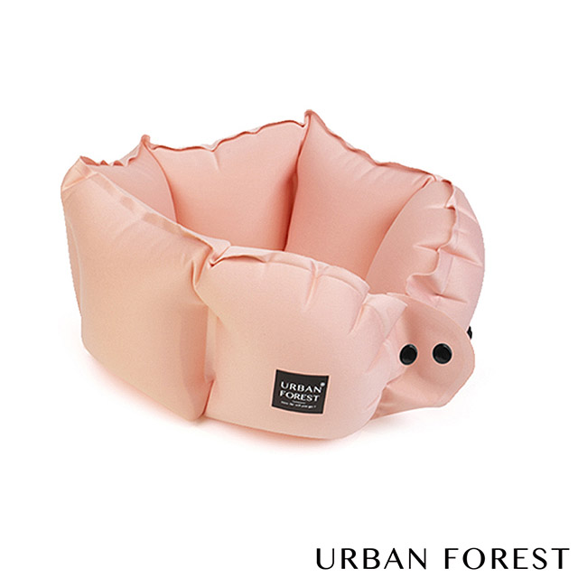 URBAN FOREST都市之森 樹-口袋充氣頸枕/午睡枕(鐵鏽粉)