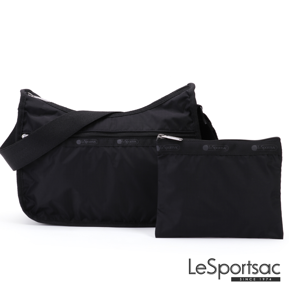 LeSportsac - Standard 側背水餃包/流浪包-附化妝包 (極簡黑)
