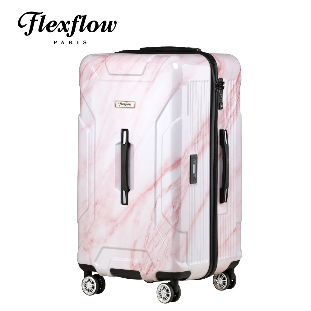 Flexflow 玫瑰粉大理石 29型 特務箱 智能測重 防爆拉鍊旅行箱 南特系列 29型行李箱