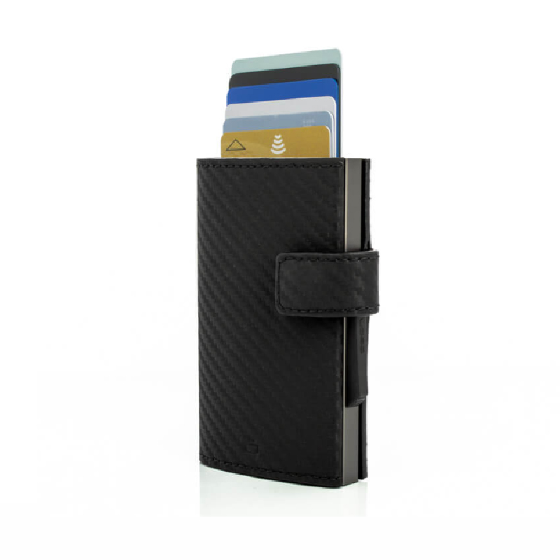 Cascade Wallet SNAP RFID 安全防盜環扣真皮三摺錢包-花色款