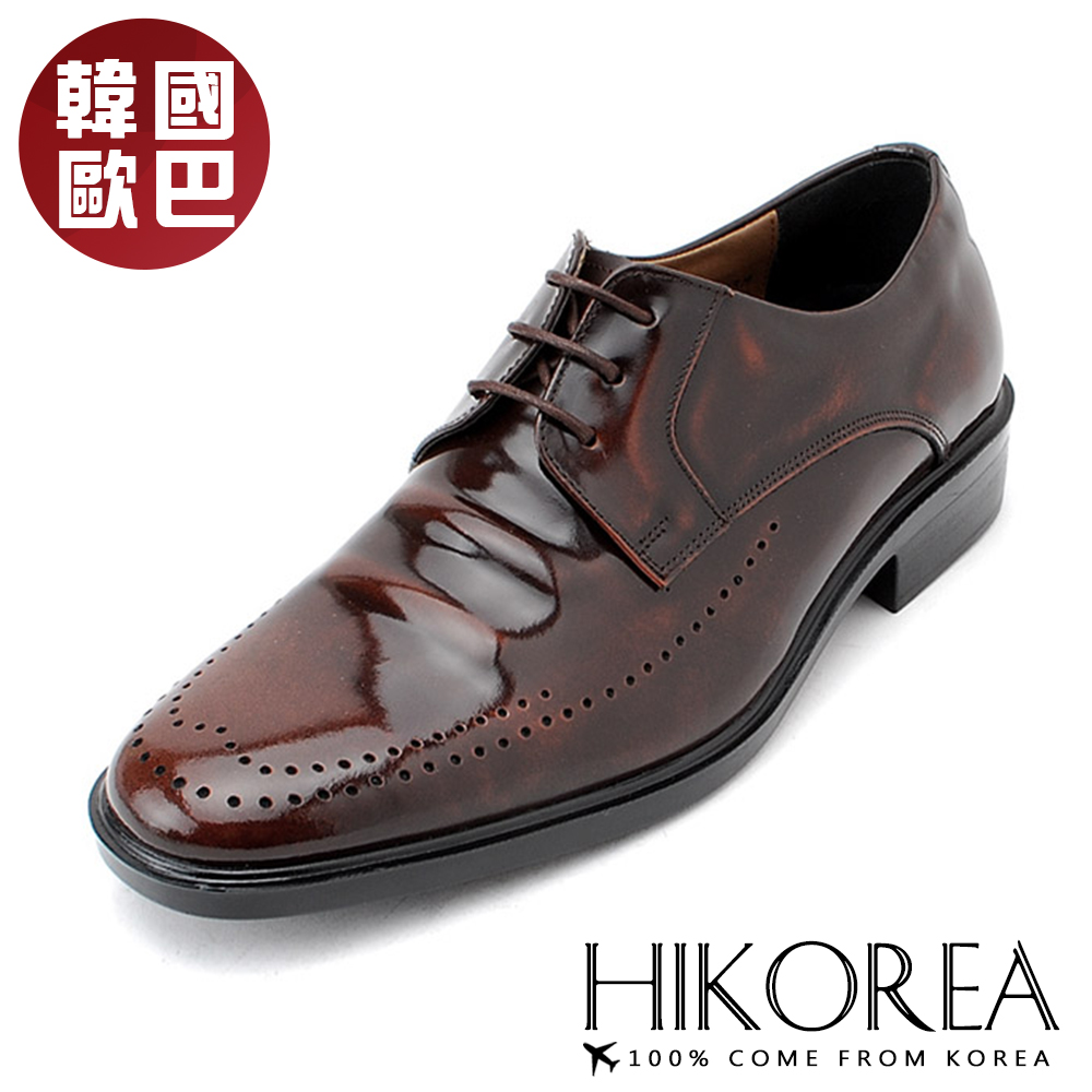 【HIKOREA韓國增高鞋】正韓製/版型正常。韓國空運手作歐爸商務皮鞋紳士皮鞋(8-9064/共二色/現貨+預購)