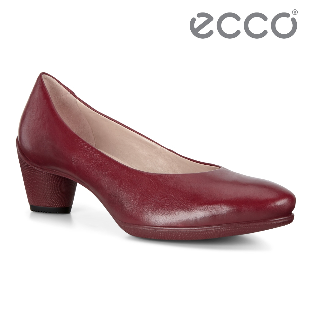 Ecco Sculptured 45 優雅正式中低跟鞋女鞋深酒 Pchome 24h購物