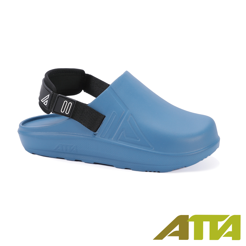 ATTA動感極彈包頭室外拖鞋-藍