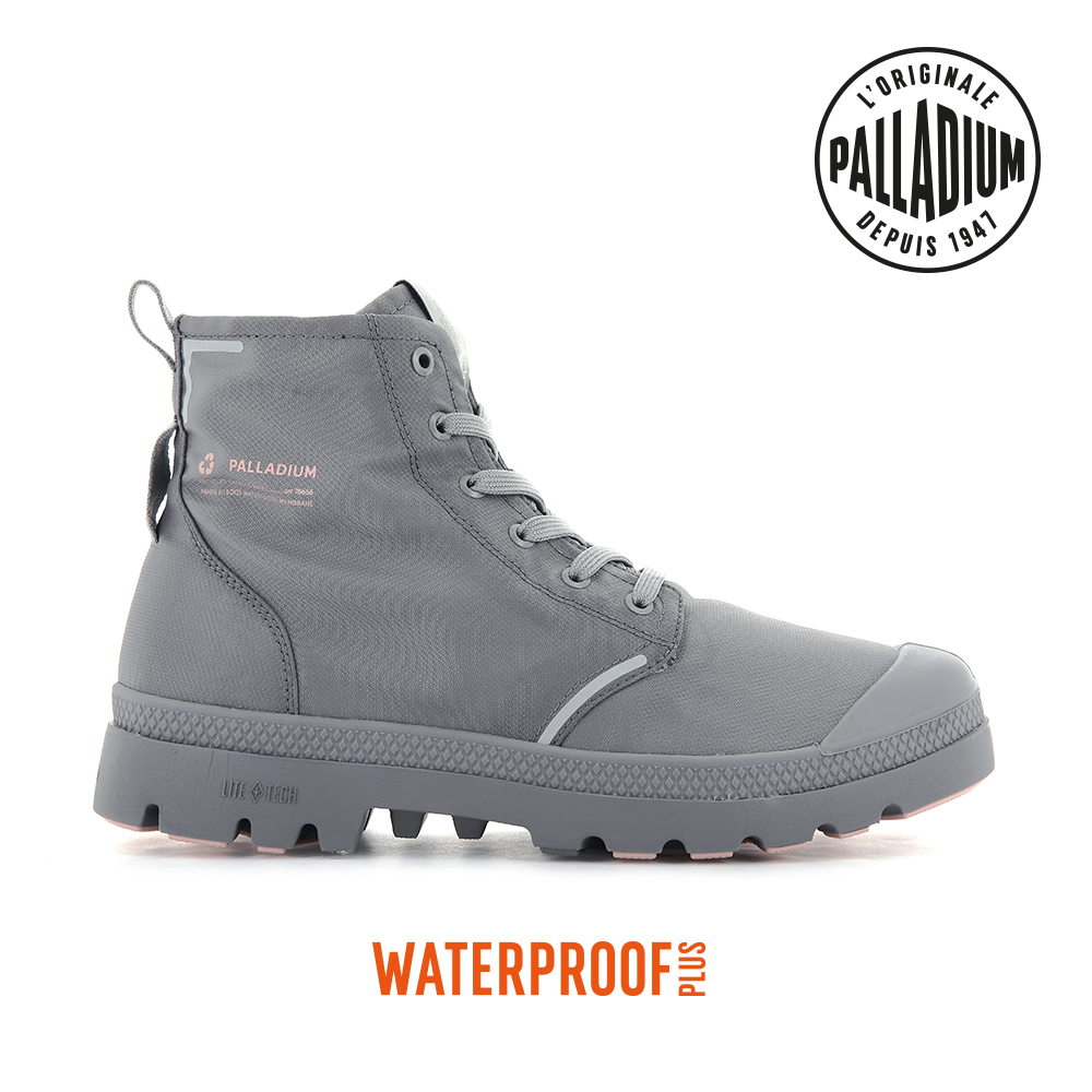 PALLADIUM PAMPA LITE+ RCYCL WP+再生纖維輕量防水靴-中性-灰