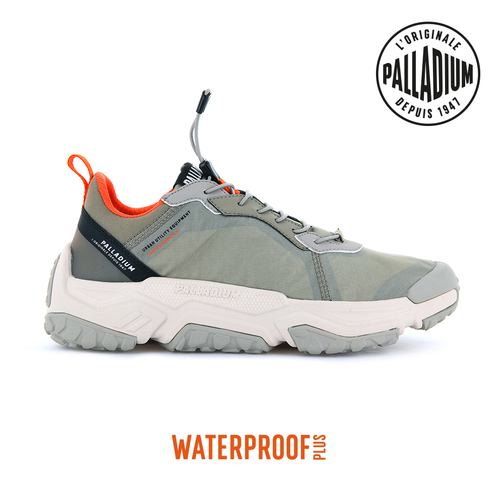 PALLADIUM OFF-GRID LO WP+快穿輪胎橘標低筒防水靴-中性-沙漠灰