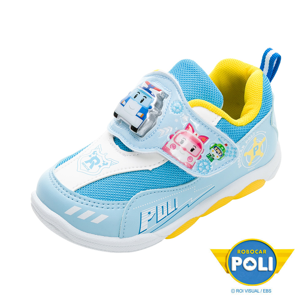 【救援小英雄POLI】波力 童鞋 電燈運動鞋 藍黃/POKX34146
