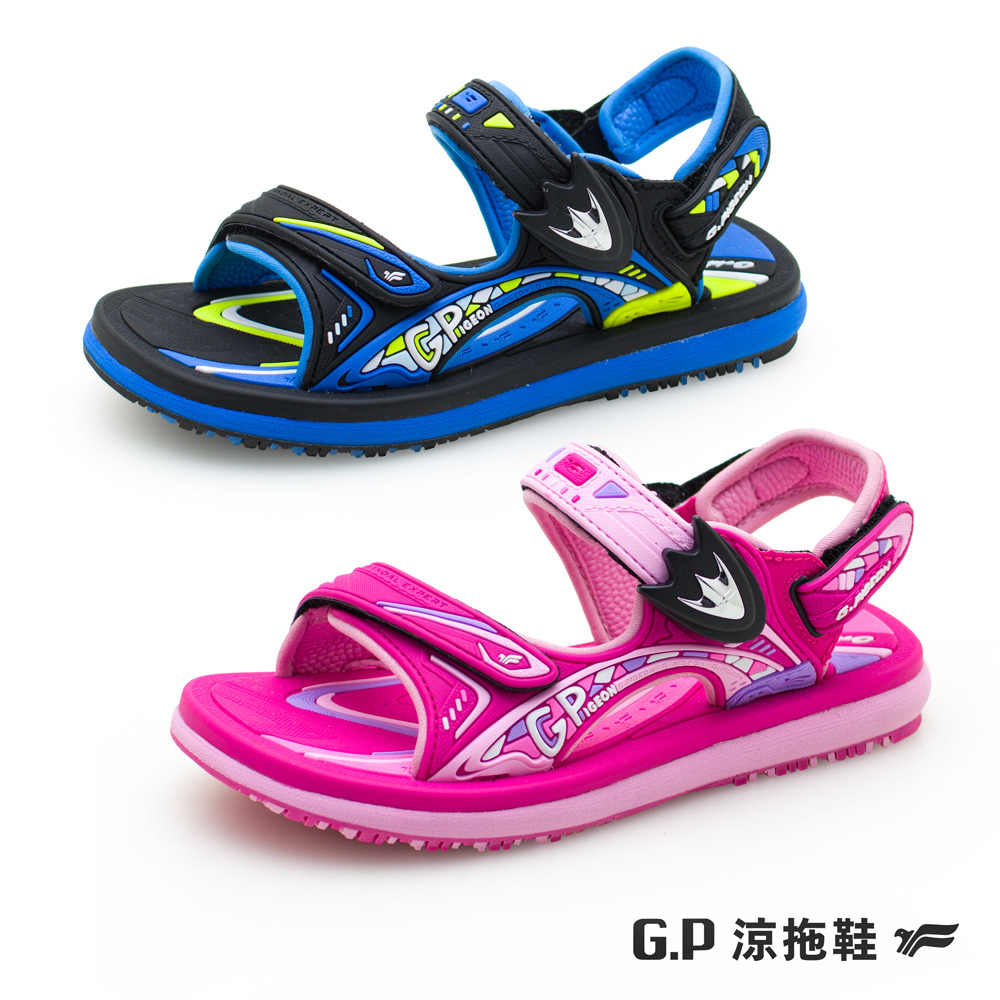 【G.P 兒童休閒磁扣兩用涼拖鞋】G2312B (SIZE:28-34 共二色)