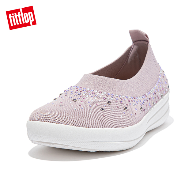 fitflop uberknit crystal ballerinas