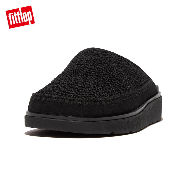 【FitFlop】GEN-FF CROCHET MULES編織木屐鞋/穆勒鞋-女(黑色)