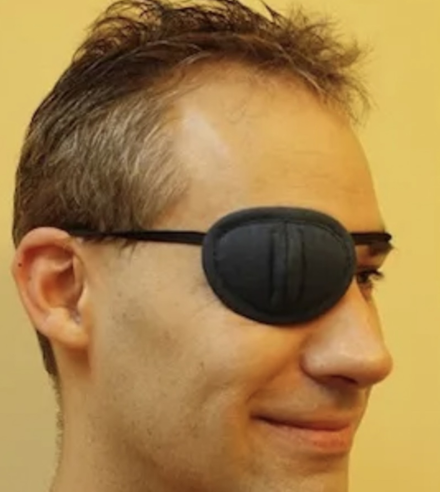 Altinway 單眼罩 兩個入 弱視眼罩 純黑色【戴在眼睛上】附收納袋