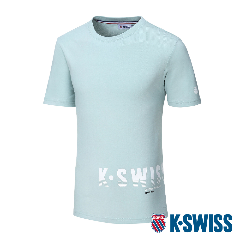 K-SWISS Logo Tee棉質吸排T恤-男-薄荷綠