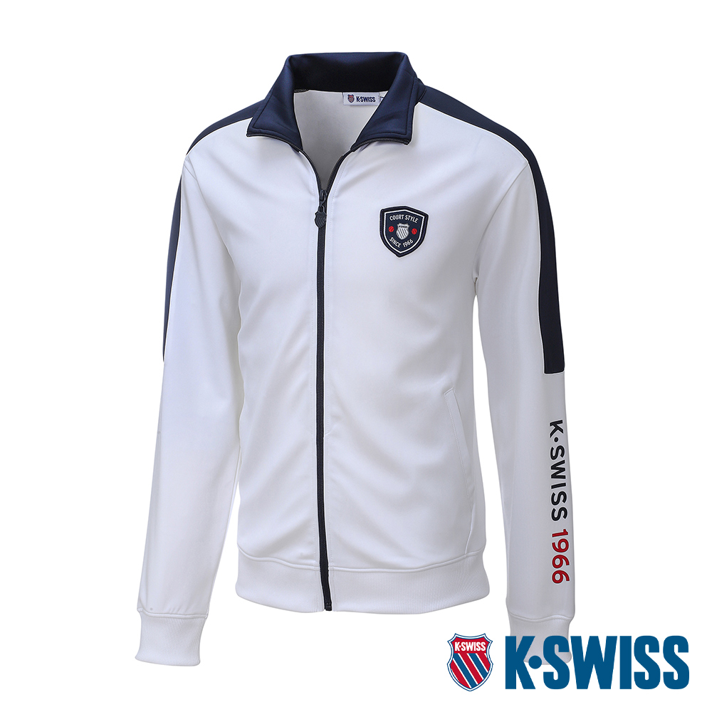 K-SWISS Panel Jacket 運動外套-男-白