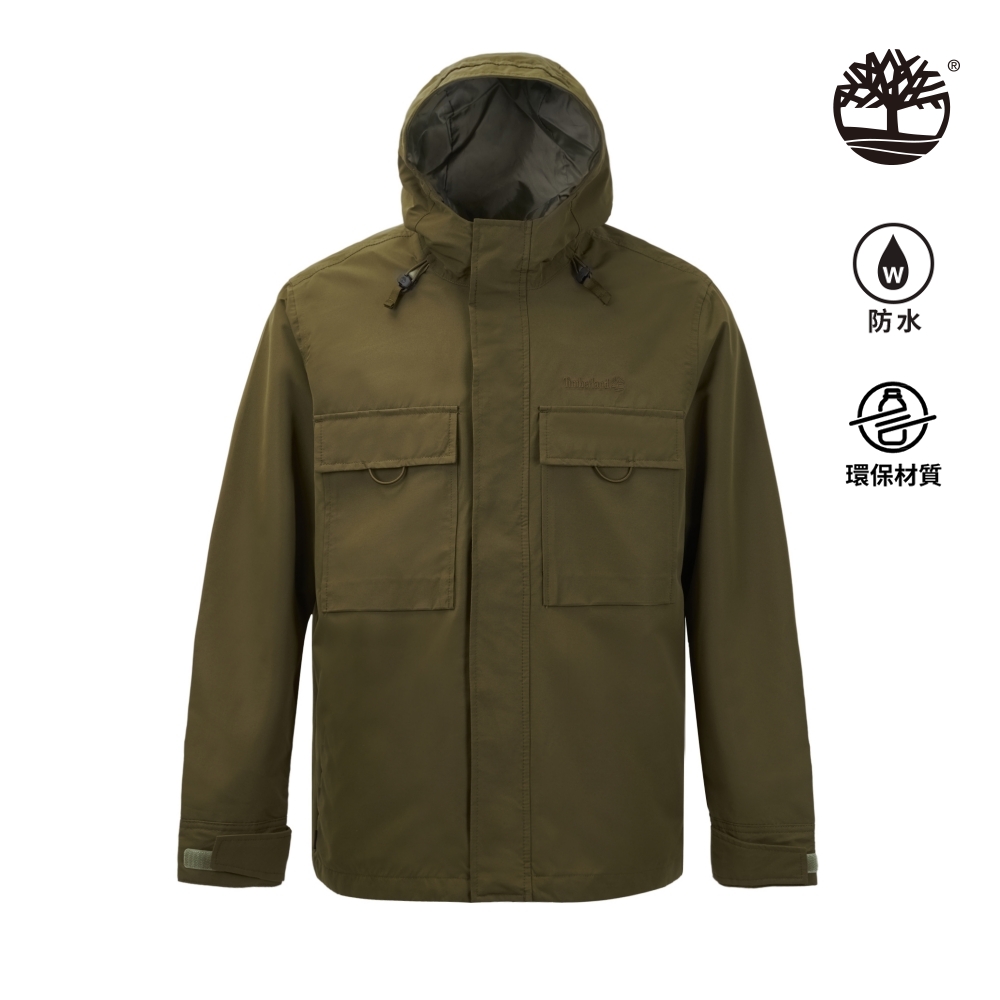 Timberland 男款深橄欖色防潑水外套|A2MW4302