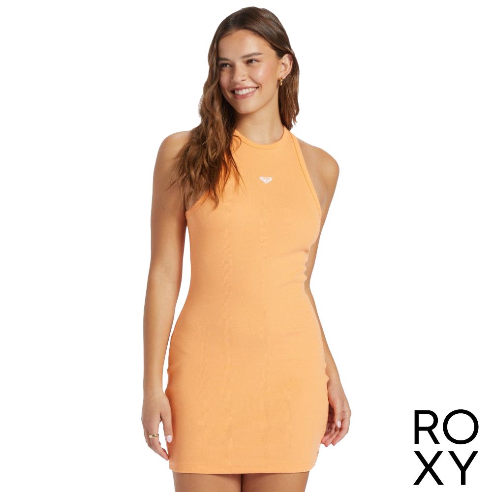 【ROXY】BRIGHT BOARDWALK 洋裝 橘色