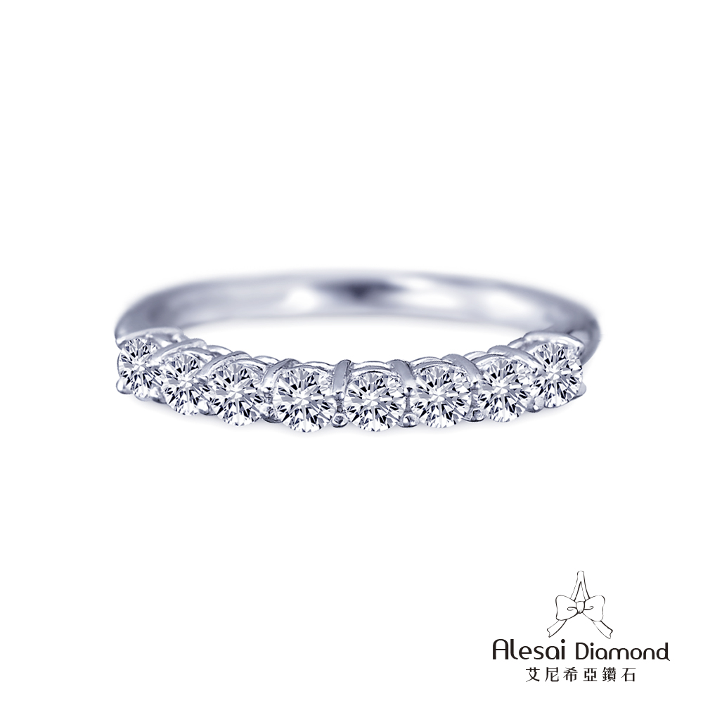 Alesai 艾尼希亞D/VVS1 3EX車工排鑽戒線戒K金鑽戒培育鑽石- PChome 24h購物
