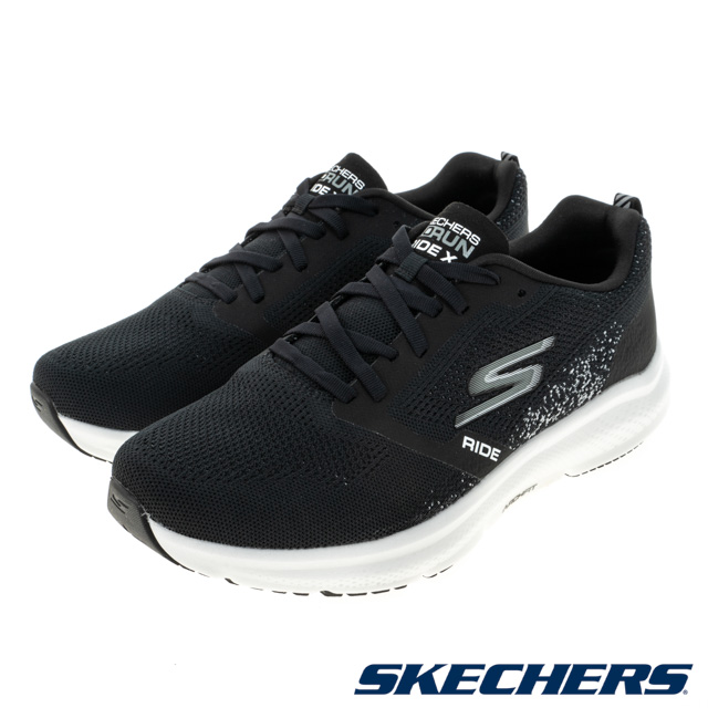 SKECHERS 慢跑鞋 男慢跑系列 GORUN RIDE X 寬楦款 - 246095WWBKW